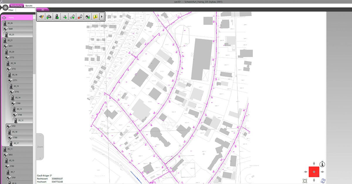 Canalizzazioni mappa 3D