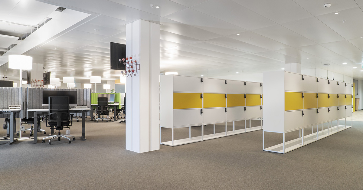 Armadietti Locker per la sede zurighese della Sunrise Communications AG