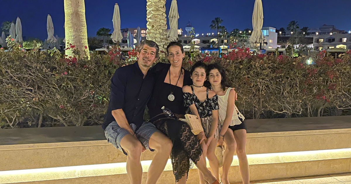 Roberta con marito e figlie